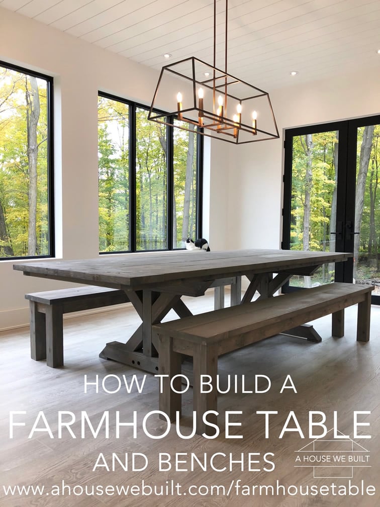 How To Build A Farmhouse Table And Benches