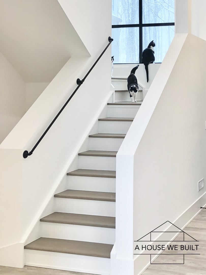 Amazon.com: YUDE-L White Wrought Iron Stair Handrail, Round Galvanized Pipe Railing (Please Send Us Accurate Size Data After Purchase): Home & Kitchen