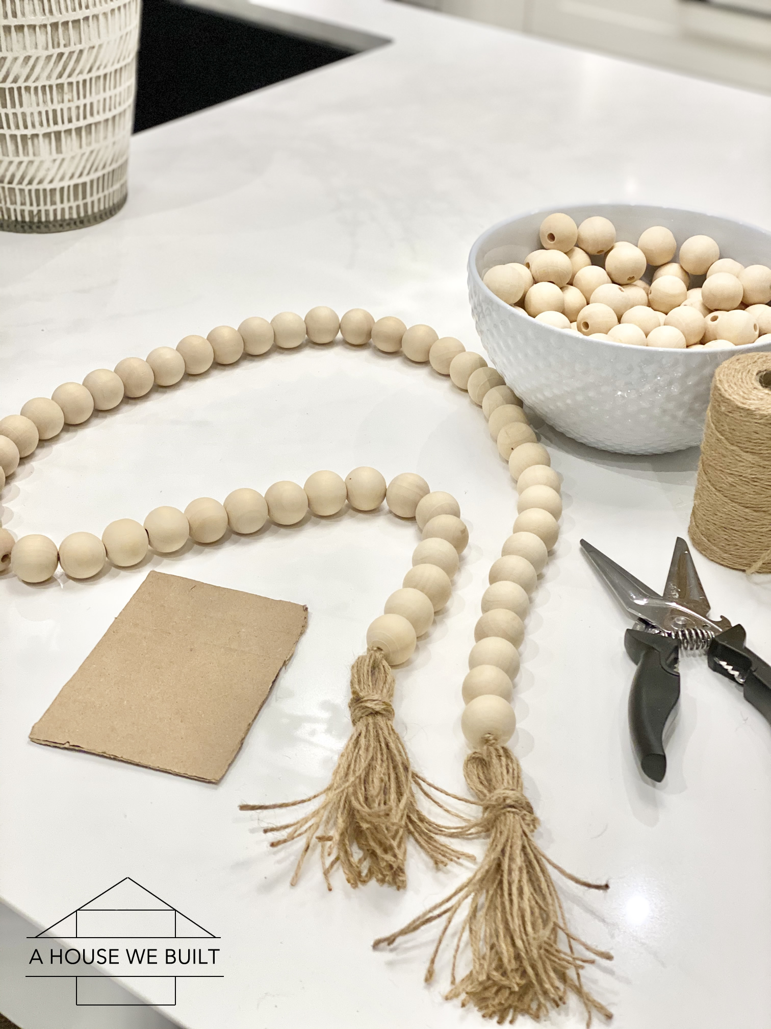 How to Make a Wood Bead Garland - Southern Crush at Home